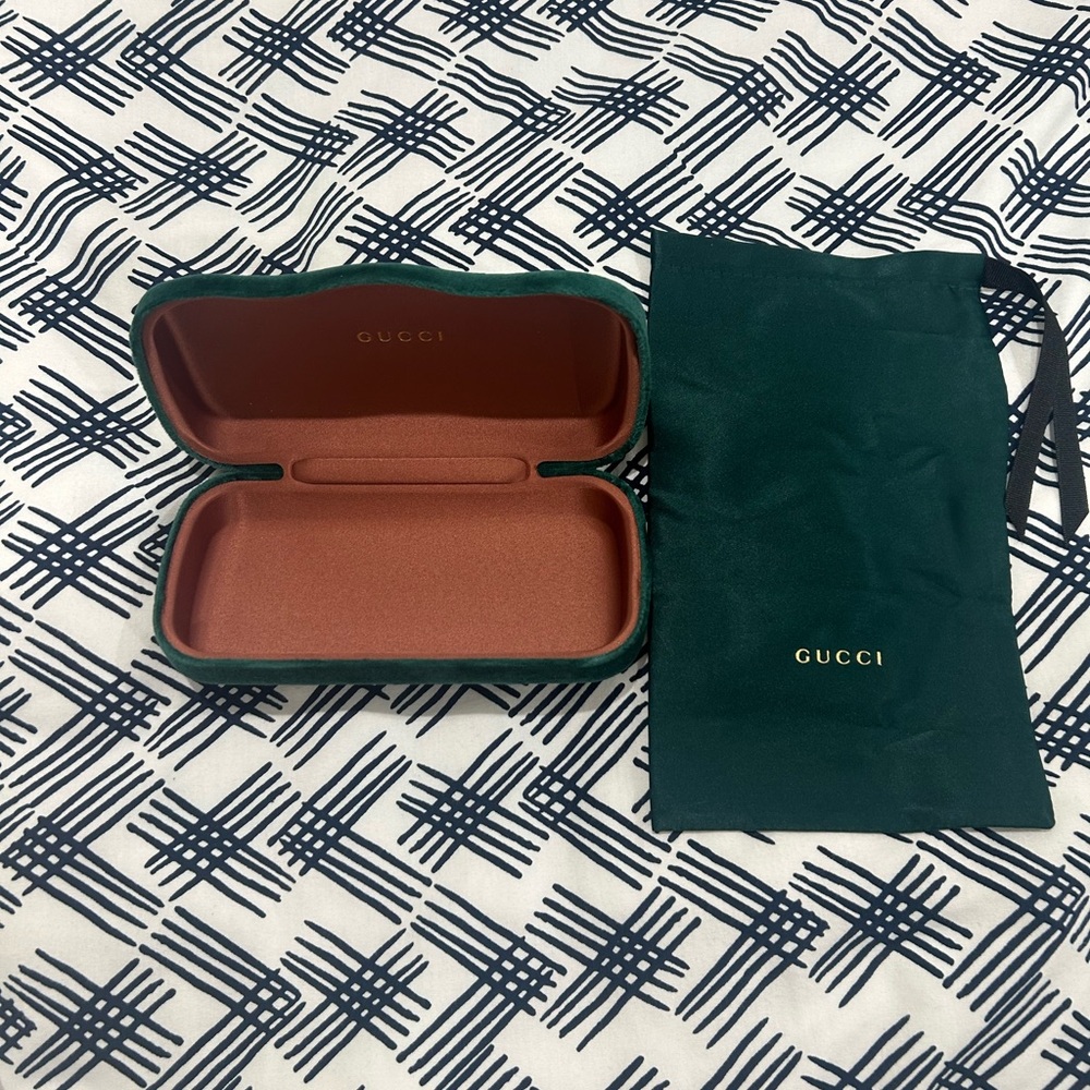 Gucci Sunglasses case emerald green